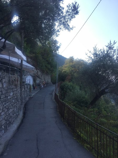 The section of trail between San Rocco and Mortola is largely paved.