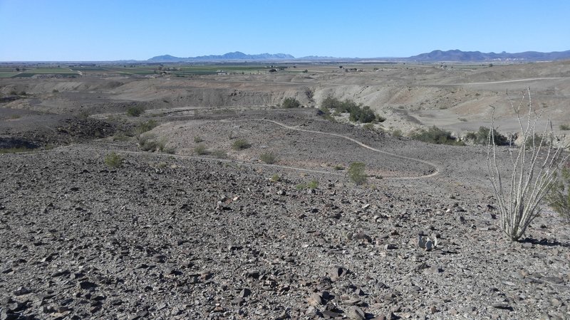 Ryan's Trail with Pilot Knob in the distance.