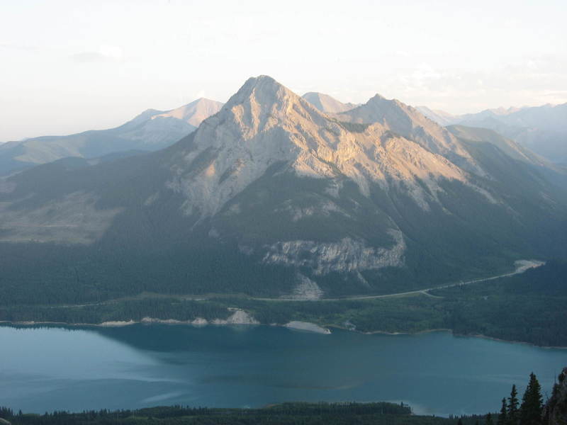 A view of Baldy on the other side of the lake.