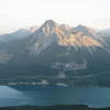 A view of Baldy on the other side of the lake.