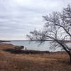 Typical beautiful view of the lake on the winding Switchgrass Trail.