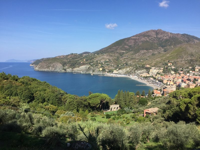 The view back to Levanto just 0.3 miles or so into the trail... well worth a short meander for those staying in Levanto.