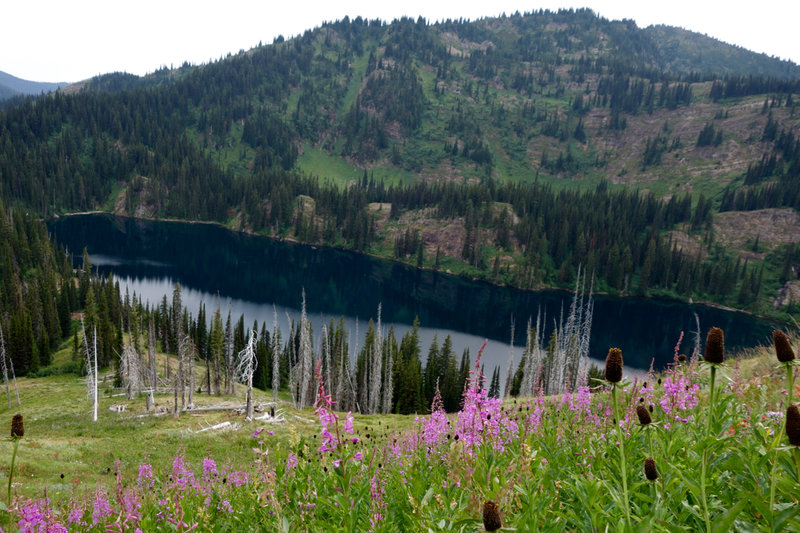 Heading down to lower Siamese Lake.