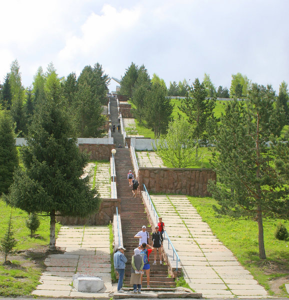 Medeo dam ladder.