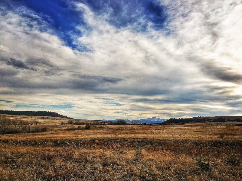 Catch beautiful glimpses of Pikes Peak as you do the Palmer Divide Ranch Loop.