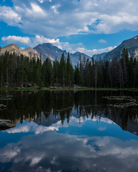 Longs Peak above Nymph Lake