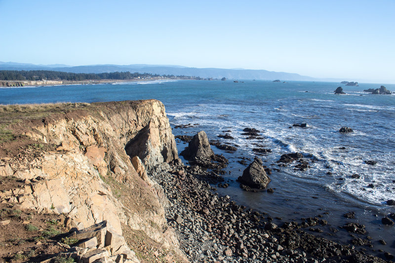 Bluffs at Point St. George with Crescent City in the background