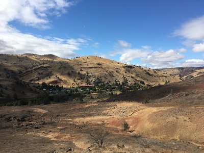 View of the village (hot springs fed pool).