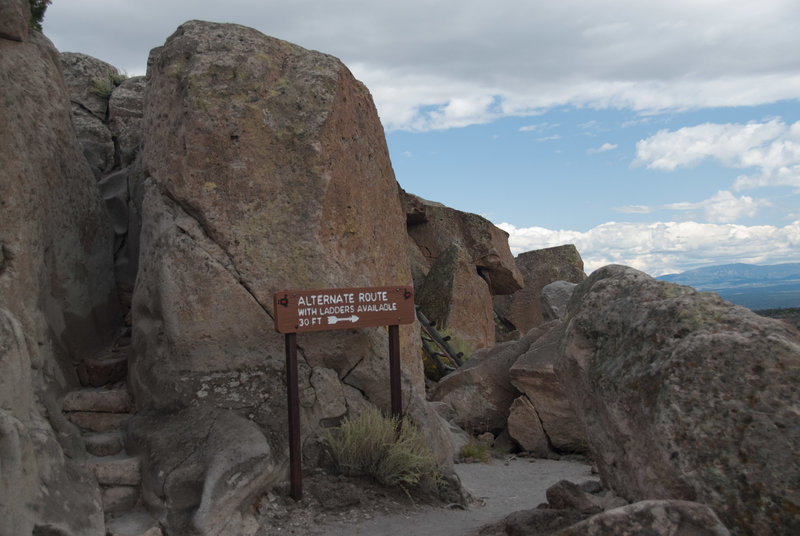 Take the ancient route eroded by human use over hundreds of years...or climb a ladder?