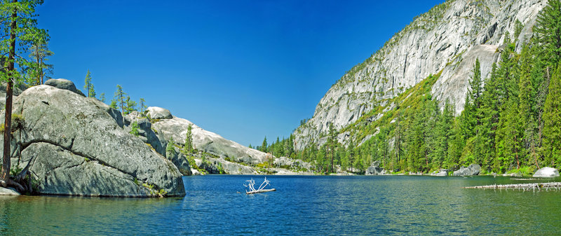 Lake 5810. A beautiful rock-bound lake that has great camping and relatively warm water for swimming.