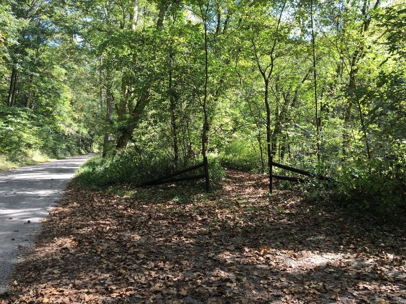 Trail entrance from Clear Creek Road.