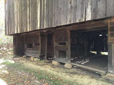 Back of the barn.