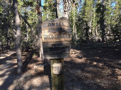 Heading though Ansel Adams Wilderness.