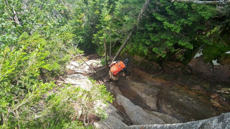 Heading down from the summit.