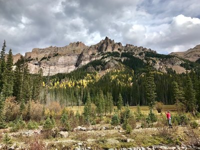 Taking in the views of the jagged peaks on Pinnacle Ridge.