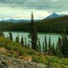 First Geraldine Lake and mountains to the north, as seen from Geraldine Lakes Trail.