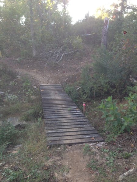 Bridge #2 on the Golf Course Loop. Similar to the first bridge, but it doesn't seem to be quite as slippery.