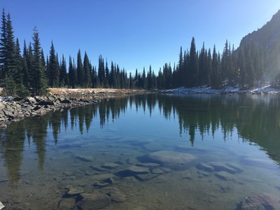 Bluebird Lake in early Oct.