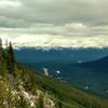 Looking east across the Bow River Valley to the mountains of Alberta, from the lookout at the top of Paget Lookout Trail