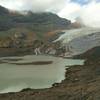 Hargreaves Glacier and Hargreaves Lake can be seen from the Hargreaves Lake and Glacier Viewpoint