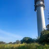 There is a field of flowers near the top. There is also a weather station that has a nice viewing platform.