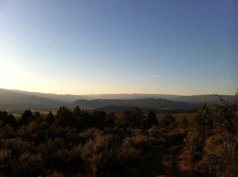 Dusk settling over the Roaring Fork Valley.