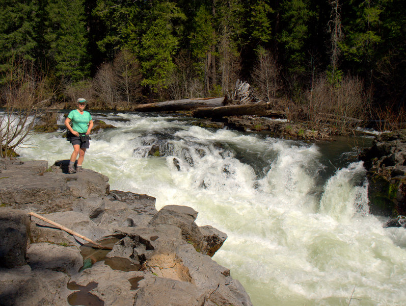 Upper Rogue River flowing in a collapsed lava tube.