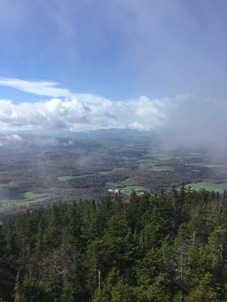 West facing view from Elmore Fire Tower.