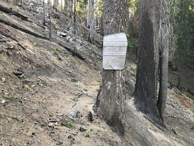 Marble Mountain Wilderness boundary sign on Haypress Trail