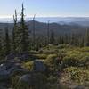 View looking northwest from Haypress Trail over McCash Creek drainge toward Klamath River and Siskiyou Wilderness