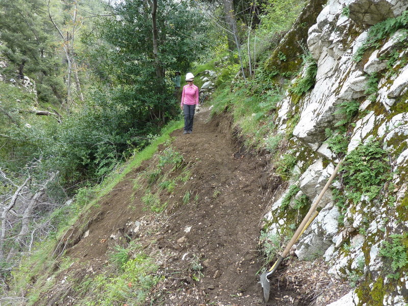 Bear Canyon Trail Crew repairing tread.