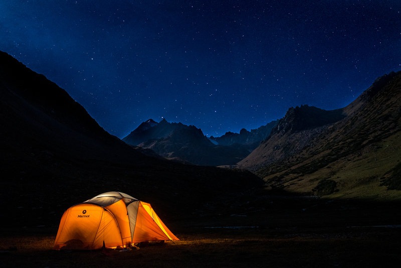 Sleeping at 3800m.