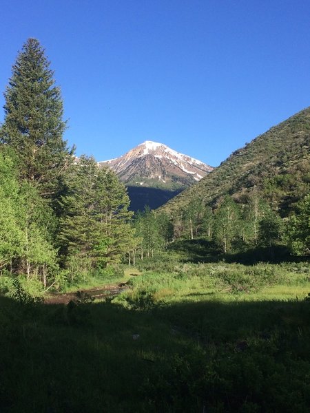 Box Elder Peak from Mill Canyon Trail