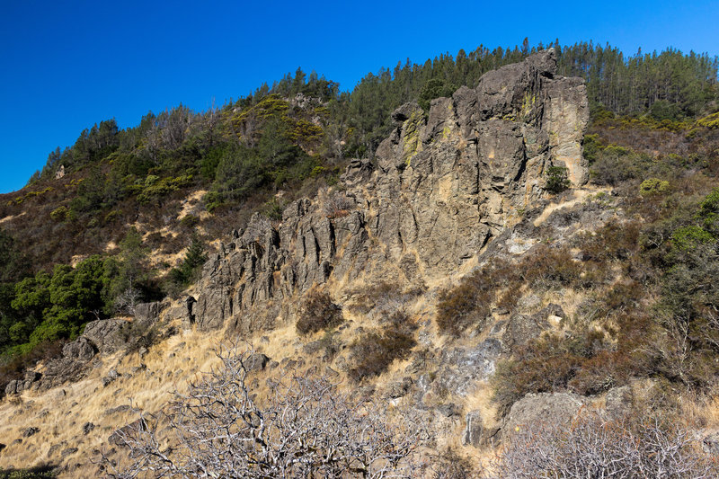 Volcanic rocks in Robert Louis Stevenson State Park.