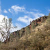 Volcanic rocks surrounding Bear Gulch Visitor Center.