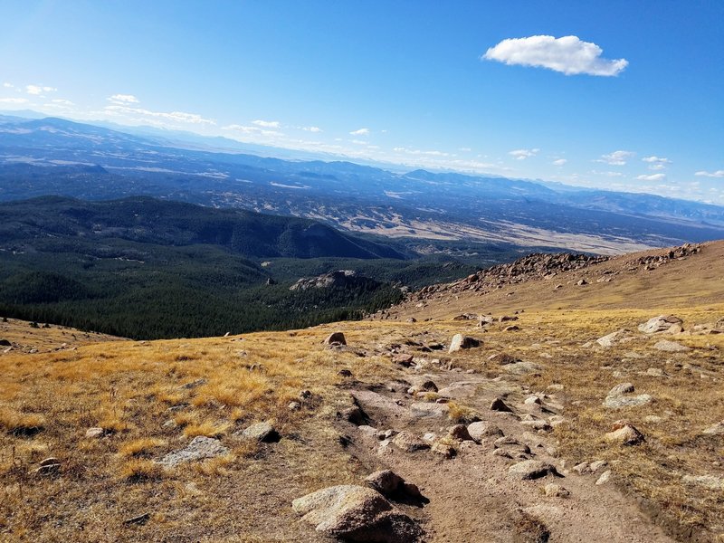 Looking back toward the Crags from Devil's Playground Trail.