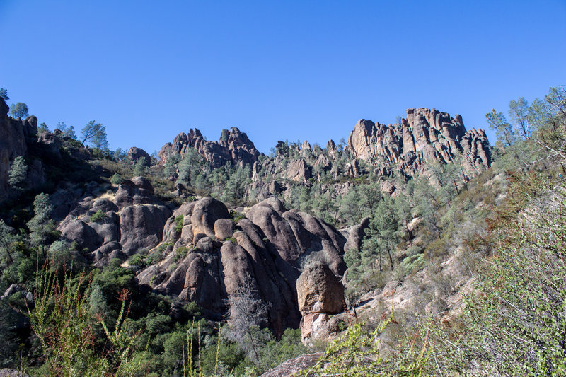 Pinnacles surrounding Condor Gulch Overlook.