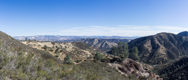 Looking back on Condor Gulch Trail after a steep ascent.