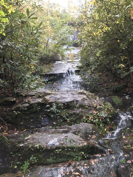 Hard to miss this picturesque waterfall as you move along the trail past Hunt Fish Falls.