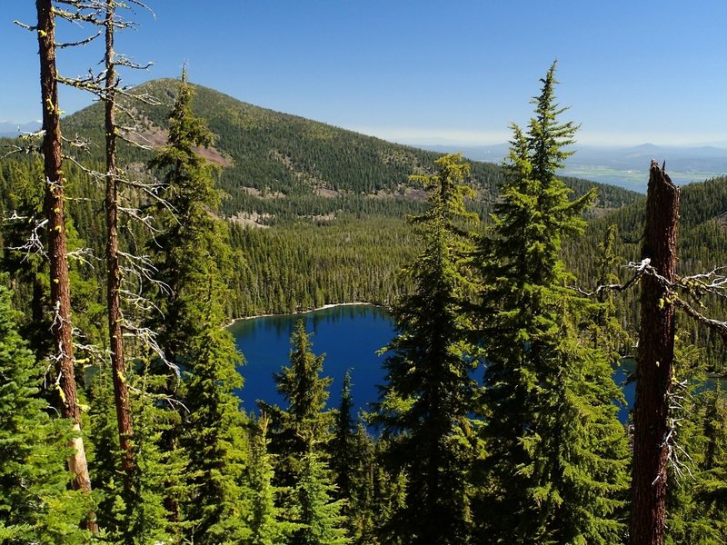 Lake Harriette from the rim.