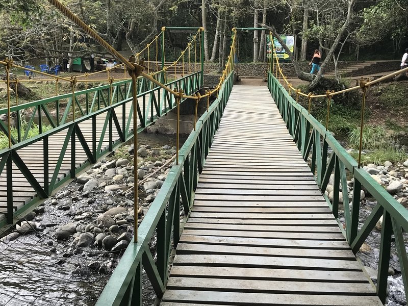 Bridge crossing leading to trailhead