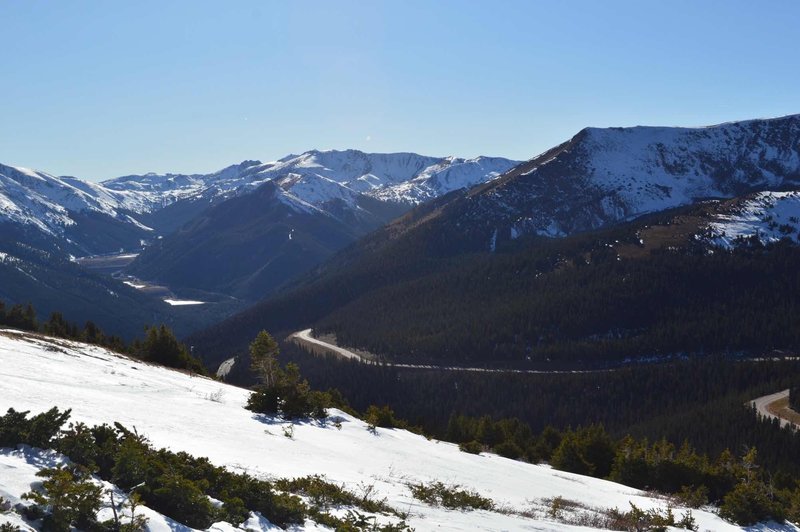 Berthoud Pass from the trail coming back down