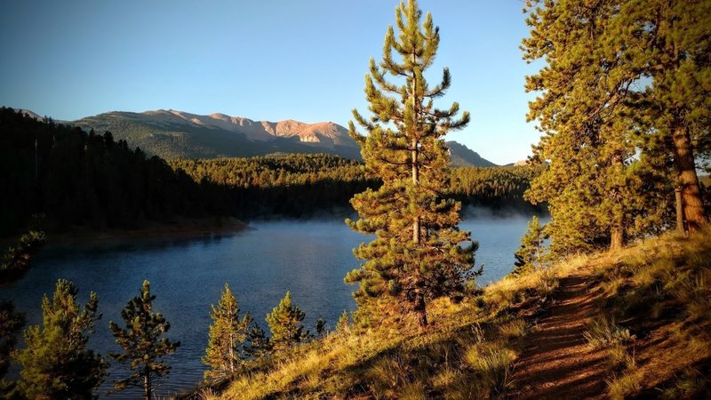 The trail along S. Catamount Reservoir is a little more narrow and steep, but just as scenic.