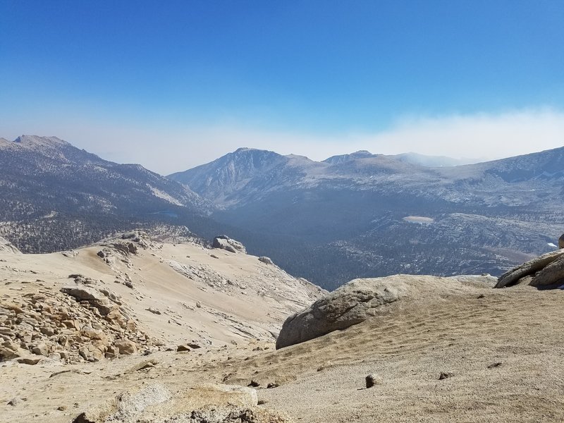 View East from Franklin Pass - Forester Lake in distance