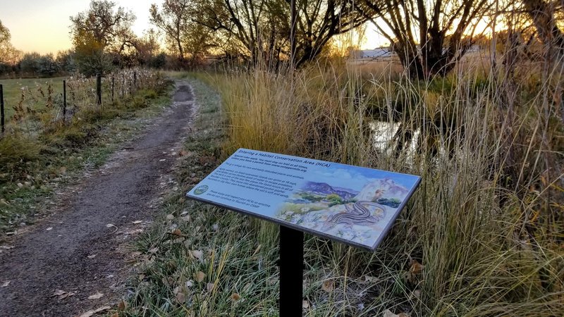 The southern boundary of the Habitat Conservation Area. Make sure you stay on the trail. :-)