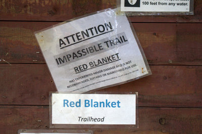 Sign at the trailhead in 2015.
