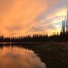 Sunset at Marjorie Lake.