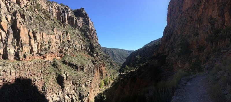 View out of the Falls Canyon looking at the Rio Grande.