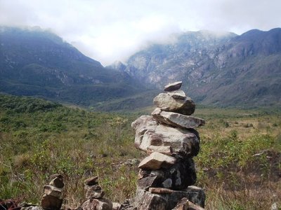 The caraça range seen from the trail to Bocaina.