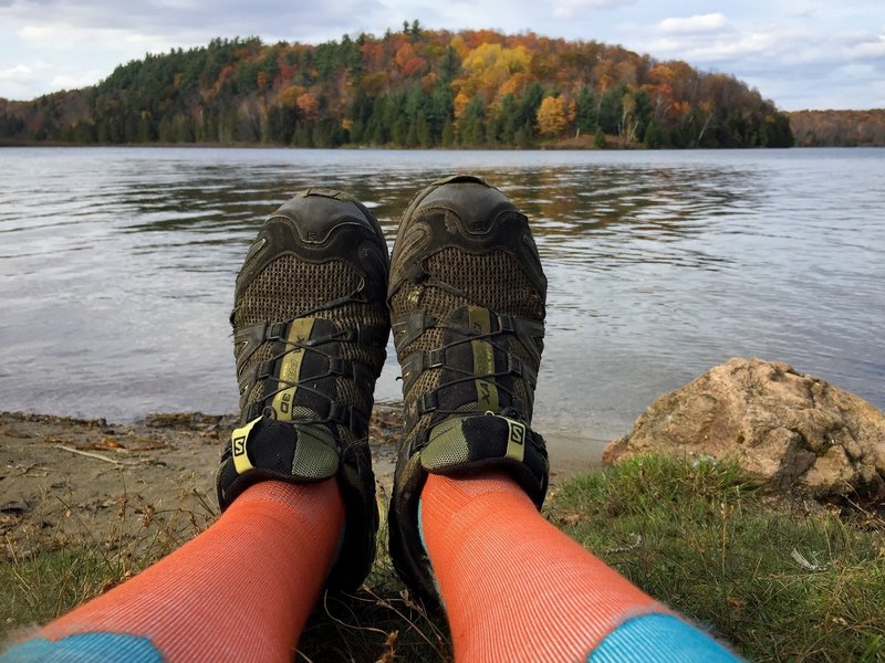 Meech Lake, right beside Wolf Trail.  A perfect place to stretch after your outing.